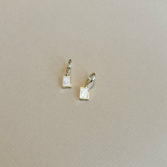 Minimalist geo hoop earrings #1377 - Picture 2 of 4